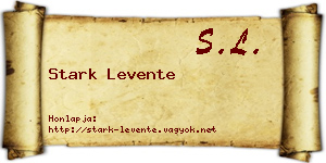 Stark Levente névjegykártya